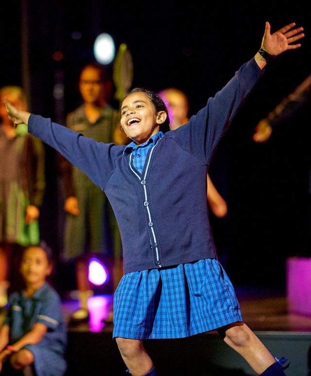 nottingham girls' high school student performing in school play